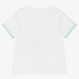 Sarah Louise-Boys White Cotton T-Shirt | Childrensalon Outlet