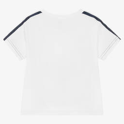 Sarah Louise-Boys White Cotton T-Shirt | Childrensalon Outlet
