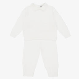 Sarah Louise-Boys White Cotton Trouser Set | Childrensalon Outlet
