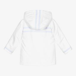 Sarah Louise-Boys White Hooded Coat | Childrensalon Outlet