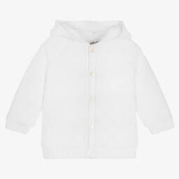 سارا لويز-جاكيت أكريليك محبوك لون أبيض للأولاد | Childrensalon Outlet