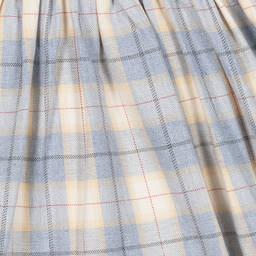 Sarah Louise-Girls Blue & Beige Checked Dress | Childrensalon Outlet