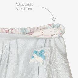 Sarah Louise-Girls Blue Coton Blend Skirt | Childrensalon Outlet