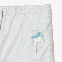 Sarah Louise-Girls Blue Coton Blend Skirt | Childrensalon Outlet