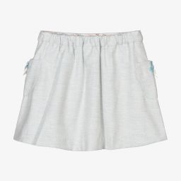 Sarah Louise-Girls Blue Coton Blend Skirt | Childrensalon Outlet