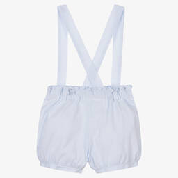 Sarah Louise-Girls Blue Cotton Striped Shorts | Childrensalon Outlet