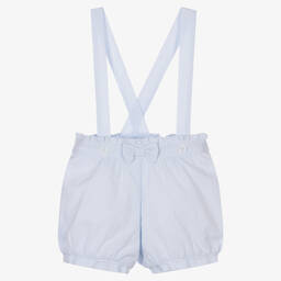 Sarah Louise-Girls Blue Cotton Striped Shorts | Childrensalon Outlet