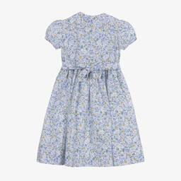 Sarah Louise-Голубое хлопковое платье в цветочек | Childrensalon Outlet