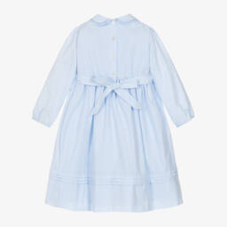 Sarah Louise-Girls Blue Smocked Dress | Childrensalon Outlet