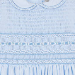 Sarah Louise-Girls Blue Smocked Dress | Childrensalon Outlet