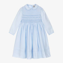 Sarah Louise-Girls Blue Smocked Dress | Childrensalon Outlet