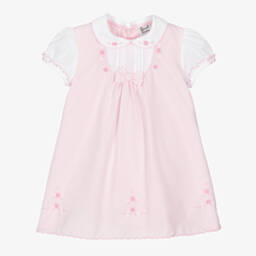 Sarah Louise-Платье из хлопка с ручной вышивкой для девочек в розовом цвете | Childrensalon Outlet