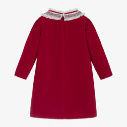 Sarah Louise-Girls Burgundy Velveteen Smocked Dress | Childrensalon Outlet