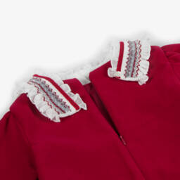 Sarah Louise-Girls Burgundy Velveteen Smocked Dress | Childrensalon Outlet