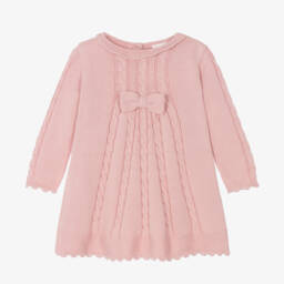 Sarah Louise-Girls Cotton Cable Knit Dress | Childrensalon Outlet