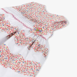 Sarah Louise-Элегантное красно-белое платье с цветами для девочек | Childrensalon Outlet