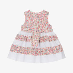 Sarah Louise-Элегантное красно-белое платье с цветами для девочек | Childrensalon Outlet