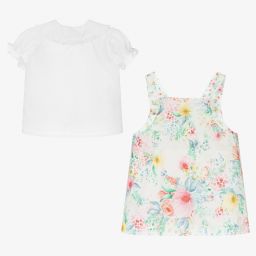Sarah Louise-Girls Floral Cotton Dress Set | Childrensalon Outlet