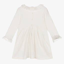 Sarah Louise-Girls Ivory Cotton Jersey Dress  | Childrensalon Outlet
