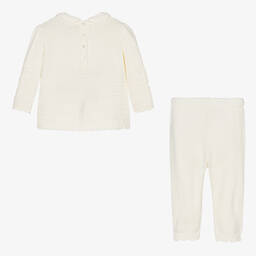 سارا لويز-طقم بنطلون أكريليك محبوك لون عاجي للبنات | Childrensalon Outlet