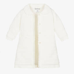 Sarah Louise-Girls Ivory Knitted Coat | Childrensalon Outlet