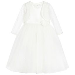 Sarah Louise-Girls Ivory Lace Dress & Bolero Set | Childrensalon Outlet