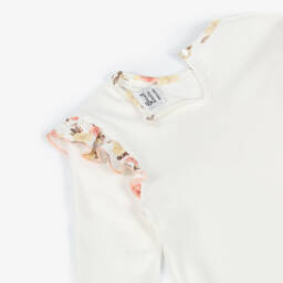 Sarah Louise-Girls Ivory & Pink Cotton Trouser Set | Childrensalon Outlet
