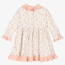 Sarah Louise-Girls Ivory & Pink Dress | Childrensalon Outlet