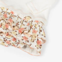 سارا لويز-Girls Ivory & Pink Floral Jersey Skort Set | Childrensalon Outlet