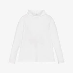 Sarah Louise-Girls Ivory Roll Neck Top | Childrensalon Outlet