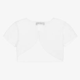 سارا لويز-بوليرو أورغانزا لون أبيض للبنات | Childrensalon Outlet