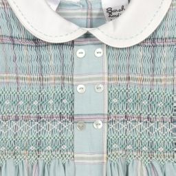 Sarah Louise-Girls Mint Check Smocked Dress | Childrensalon Outlet