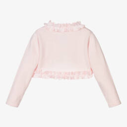 سارا لويز-بوليرو قطن محبوك لون زهري فاتح للبنات | Childrensalon Outlet