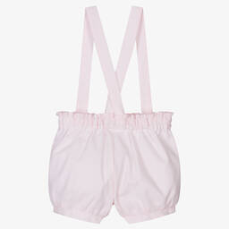 Sarah Louise-Girls Pink Cotton Striped Shorts | Childrensalon Outlet