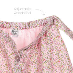 Sarah Louise-Girls Pink Floral Cotton Twill Skirt | Childrensalon Outlet