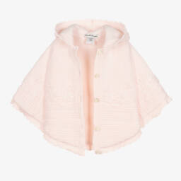 Sarah Louise-Girls Pink Knitted Cape | Childrensalon Outlet