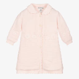 Sarah Louise-Girls Pink Knitted Coat | Childrensalon Outlet