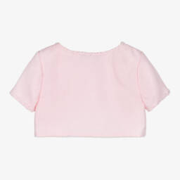 Sarah Louise-Girls Pink Satin Sequin Cardigan | Childrensalon Outlet