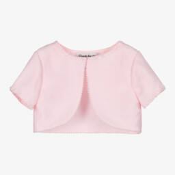 Sarah Louise-Girls Pink Satin Sequin Cardigan | Childrensalon Outlet