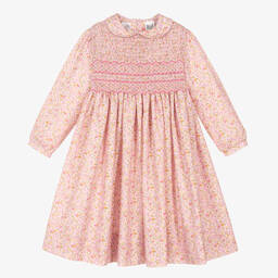 Sarah Louise-Girls Pink Smocked Dress | Childrensalon Outlet
