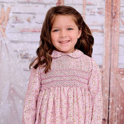 Sarah Louise-Girls Pink Smocked Dress | Childrensalon Outlet