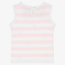 Sarah Louise-Girls Pink Stripe Cotton Slipover | Childrensalon Outlet