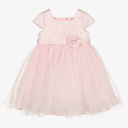 Sarah Louise-Girls Pink Tulle Occasion Dress  | Childrensalon Outlet