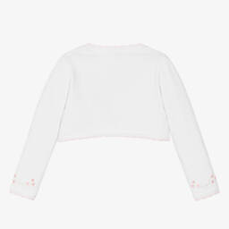 Sarah Louise-Girls Pink & White Knit Bolero | Childrensalon Outlet