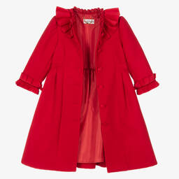 Sarah Louise-Girls Red Coat & Hat Set | Childrensalon Outlet