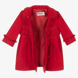 Sarah Louise-Girls Red Coat & Hat Set | Childrensalon Outlet