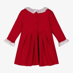 Sarah Louise-فستان قطن جيرسي لون أحمر | Childrensalon Outlet