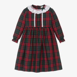 Sarah Louise-Girls Red & Green Tartan Dress | Childrensalon Outlet