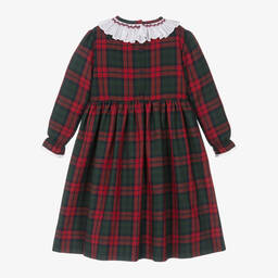 Sarah Louise-Girls Red & Green Tartan Dress | Childrensalon Outlet