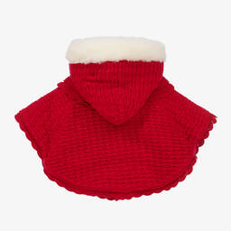Sarah Louise-Girls Red Knitted Cape | Childrensalon Outlet